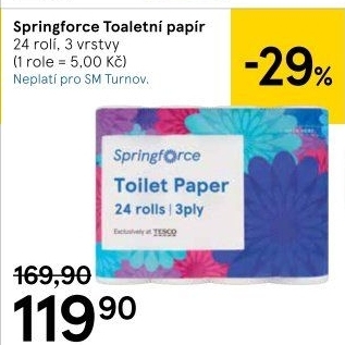 Toaletní papír 3vrstvý Springforce