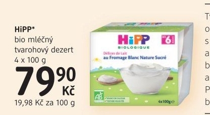 Dezert mléčný Bio HiPP