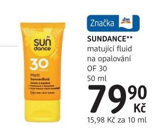 Fluid matující na obličej a dekolt OF 30 Sundance