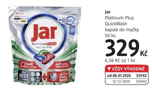 Kapsle do myčky Platinum Plus Jar