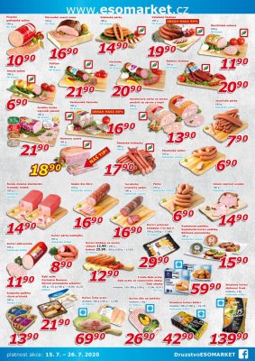 akční leták ESO MARKET 15.7.2020-26.7.2020