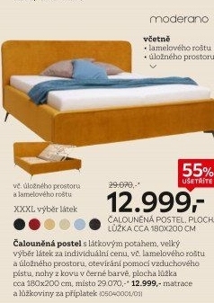 Čalouněná postel Moderano