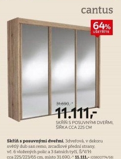 Šatní skříň Cantus