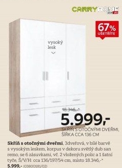 Šatní skříň Carry Home