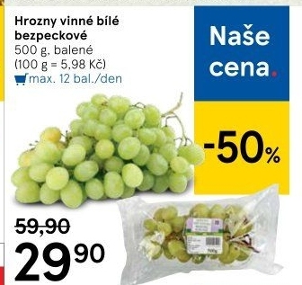 Hrozny bílé bezsemenné
