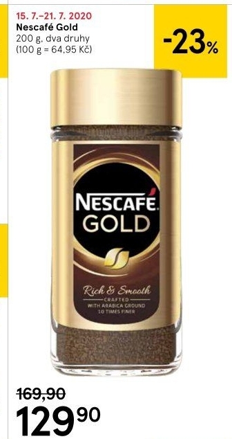 Instantní kávy Nescafé Gold