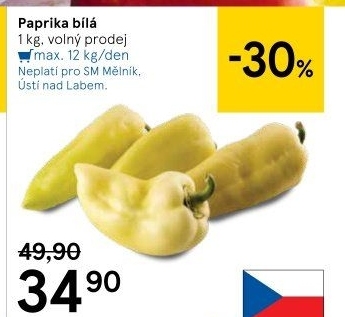 Paprika bílá