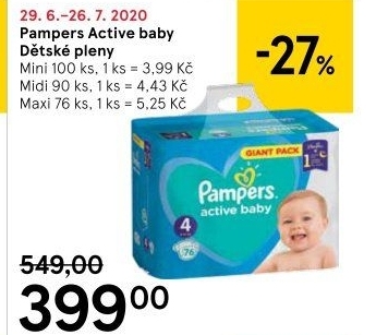 Pleny dětské Active Baby Pampers