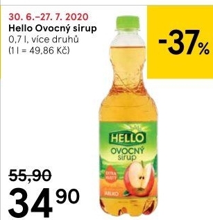 Sirup Extra hustý Hello