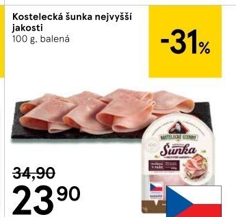 Šunka kostelecká nejvyšší jakosti Kostelecké uzeniny