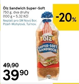 Toustový chléb Sandwich Soft Ölz
