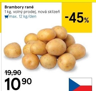 Brambory konzumní rané