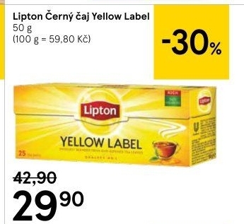 Černý čaj Yellow Label Lipton