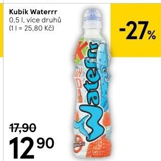 Ochucená voda Waterrr Kubík