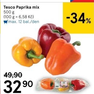 Paprika trikolora Tesco
