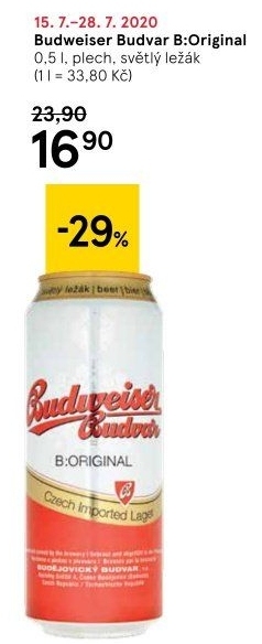 Pivo světlý ležák B: Original Budweiser Budvar