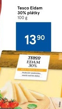 Sýr Eidam 30% Tesco