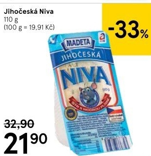 Sýr Niva Jihočeská 50% Madeta