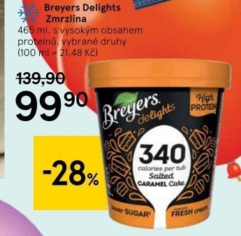 Zmrzlina proteinová v kelímku Breyers Delights