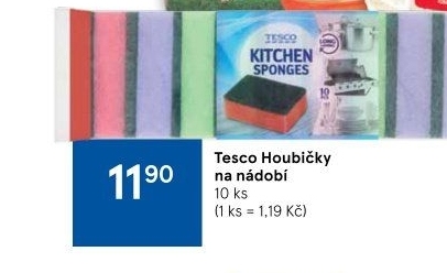 Houbička na nádobí Tesco