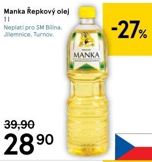 Řepkový olej Manka Fabio
