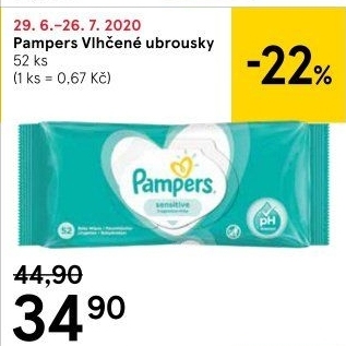 Vlhčené ubrousky dětské Pampers