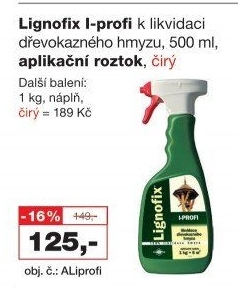 Impregnace k likvidací dřevokazného hmyzu Lignofix I-Profi Stachema