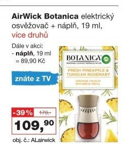 Osvěžovač vzduchu elektrický Botanica Air Wick - náplň