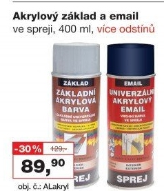 Základní akrylová barva ve spreji Barvy a laky Hostivař