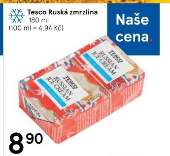 Ruská zmrzlina Tesco