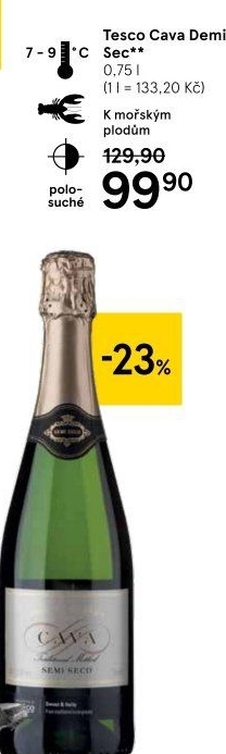 Sekt Demi Sec Cava Tesco