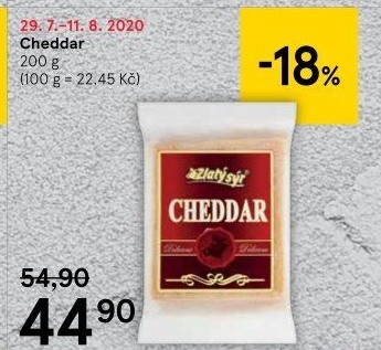 Sýr Čedar Zlatý sýr