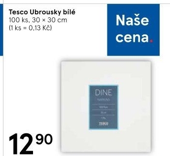 Ubrousky papírové Tesco