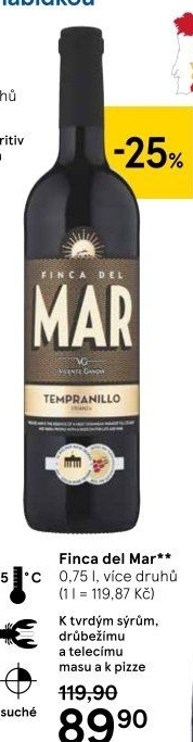 Vína Finca del Mar Vincente Gandia