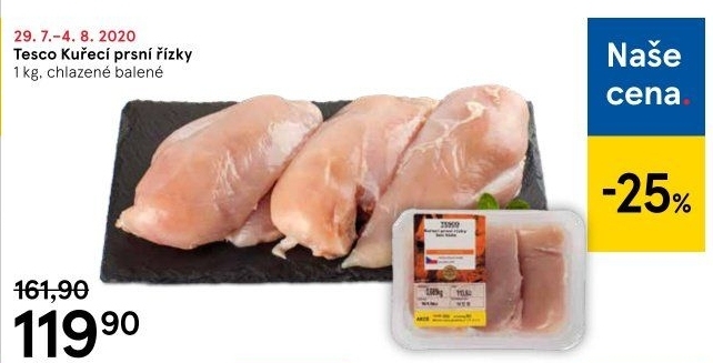 Kuřecí prsní řízky Tesco