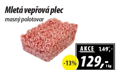 Maso mleté vepřové z plece