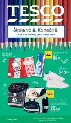 akční leták Tesco 29.7.2020-16.8.2020