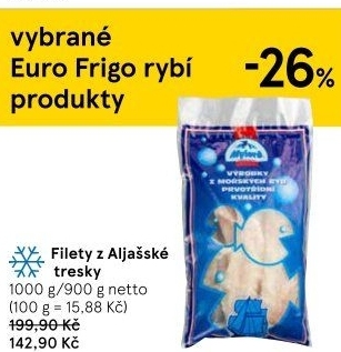 Aljašská treska filety mražená Mylord