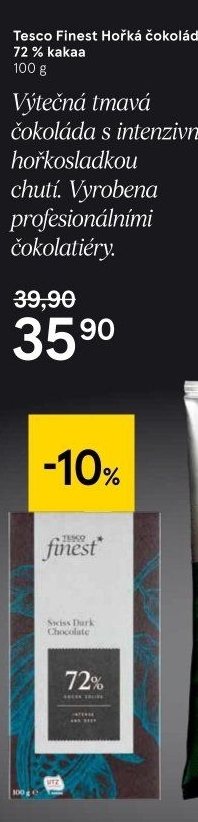 Čokoláda Tesco Finest