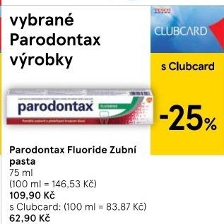 Pasta na zuby Fluoride Parodontax
