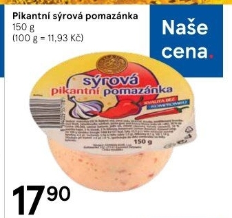 Pikantní sýrová pomazánka Gurmán klub