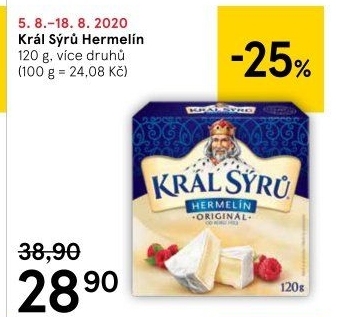 Sýr Hermelín Král sýrů