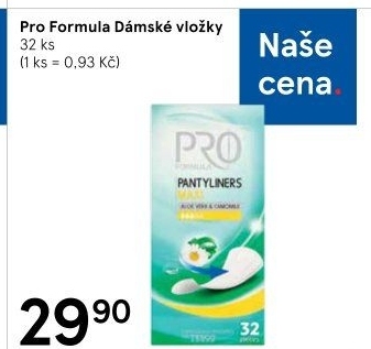 Vložky dámské slipové Pro Formula Tesco