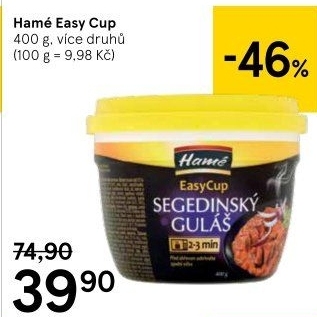 Hotová jídla Snadno a rychle Easy Cup Hamé