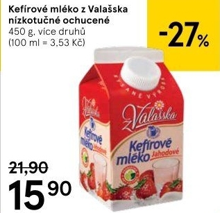 Kefírové mléko ochucené Mlékárna Valašské Meziříčí