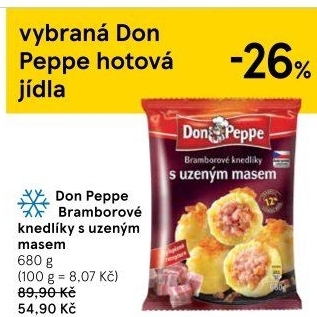 Knedlíky bramborové s uzeným masem mražené Don Peppe