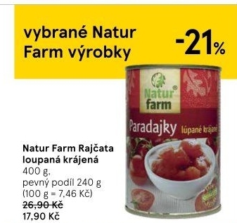 Rajčata loupaná Natur Farm