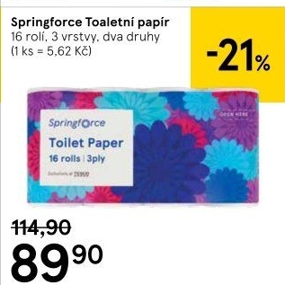 Toaletní papír 3vrstvý Springforce