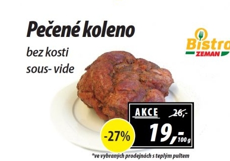 Pečené koleno bez kosti Sous vide