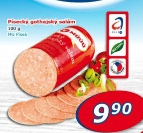 Salám Gothaj Maso uzeniny Písek